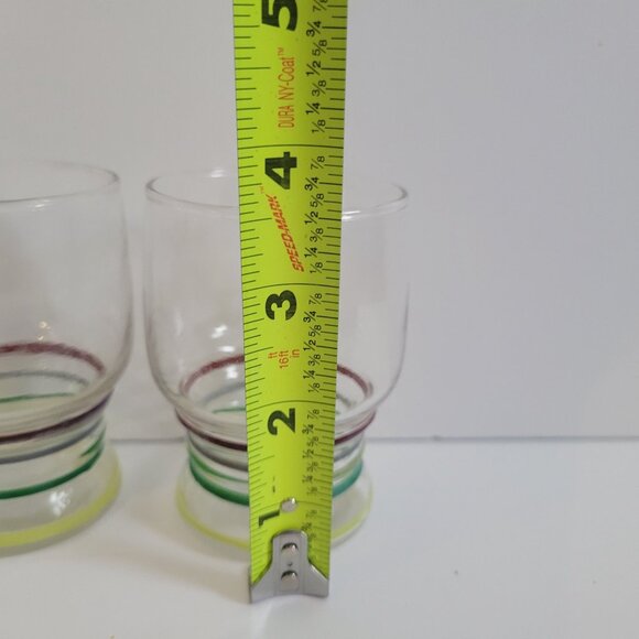 Libbey Glassware Retro Striped Juice glasses - Picture 2 of 3